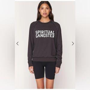 Spiritual gangster varsity old school sweatshirt
